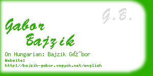 gabor bajzik business card